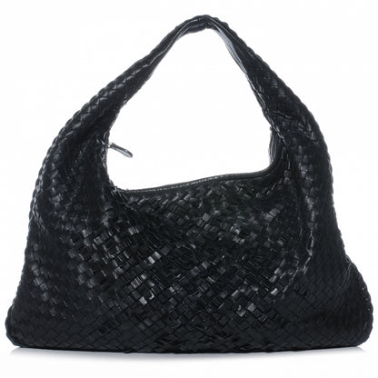 Bottega Veneta Nappa Intrecciato Large Veneta Plisse Hobo Nero Black 1 of 9