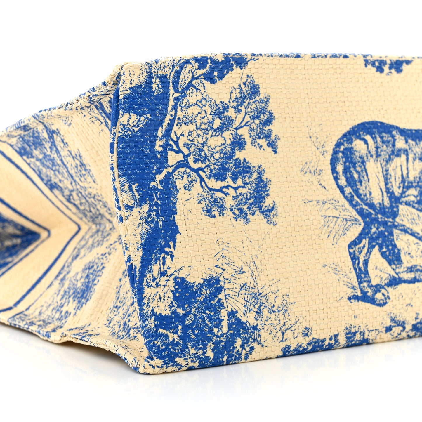 Straw Dioriviera Tote Blue