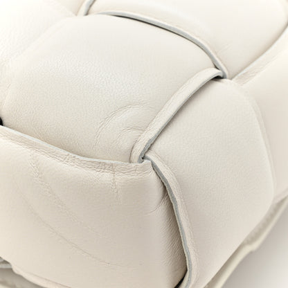 Bottega Veneta Lambskin Maxi Intreccio Padded Chain Cassette Crossbody Bag White 12 of 14