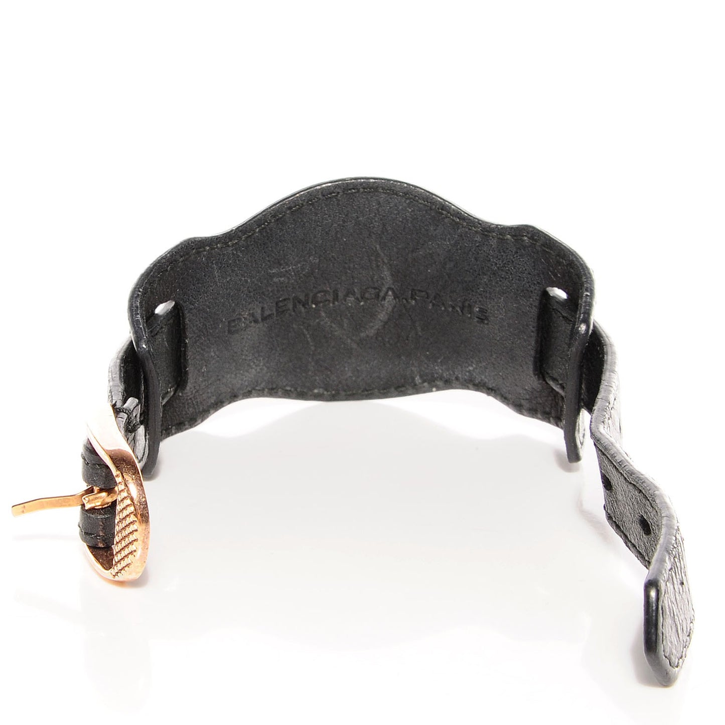 Agneau Arena Giant Rose Gold Hardware M Braceletedium Black