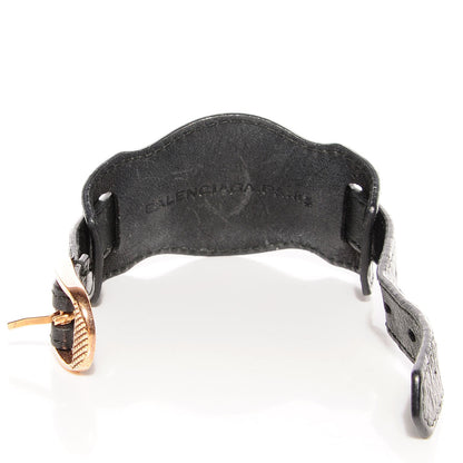 Balenciaga Agneau Arena Giant Rose Gold Hardware M Braceletedium Black 4 of 4