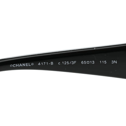 Chanel Crystal Camellia CC Sunglasses 4171-B Black 5 of 6