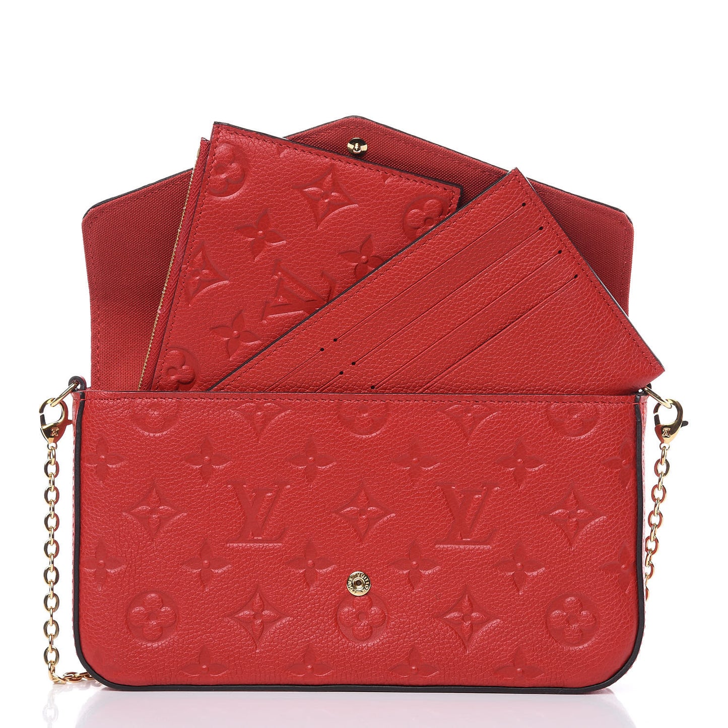 Empreinte Pochette Felicie Chain Wallet Cherry