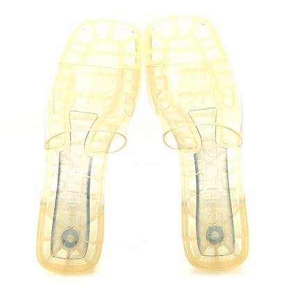 Gucci Rubber Gucci Logo Womens Platform 20/60mm Slide Sandals 35 Transparent 2 of 8