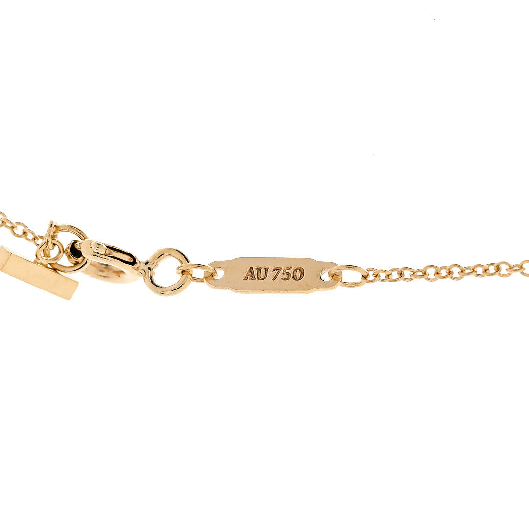 18K Yellow Gold Large T Smile Pendant Necklace