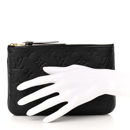 Louis Vuitton Empreinte Double Zip Pochette Black 3 of 11