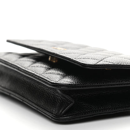 Chanel Caviar Quilted Wallet On Chain WOC Black 10 of 11