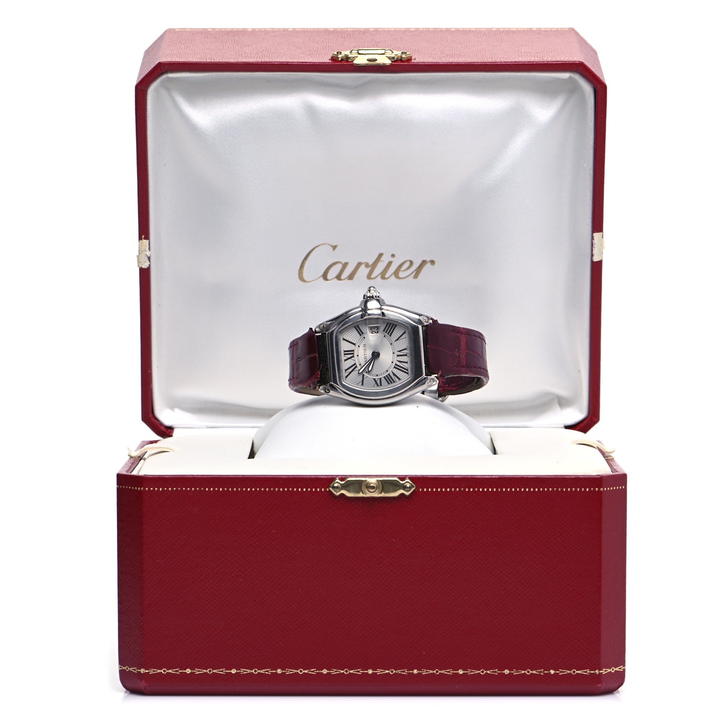 Stainless Steel Alligator 31mm Roadster Quartz Watch Red