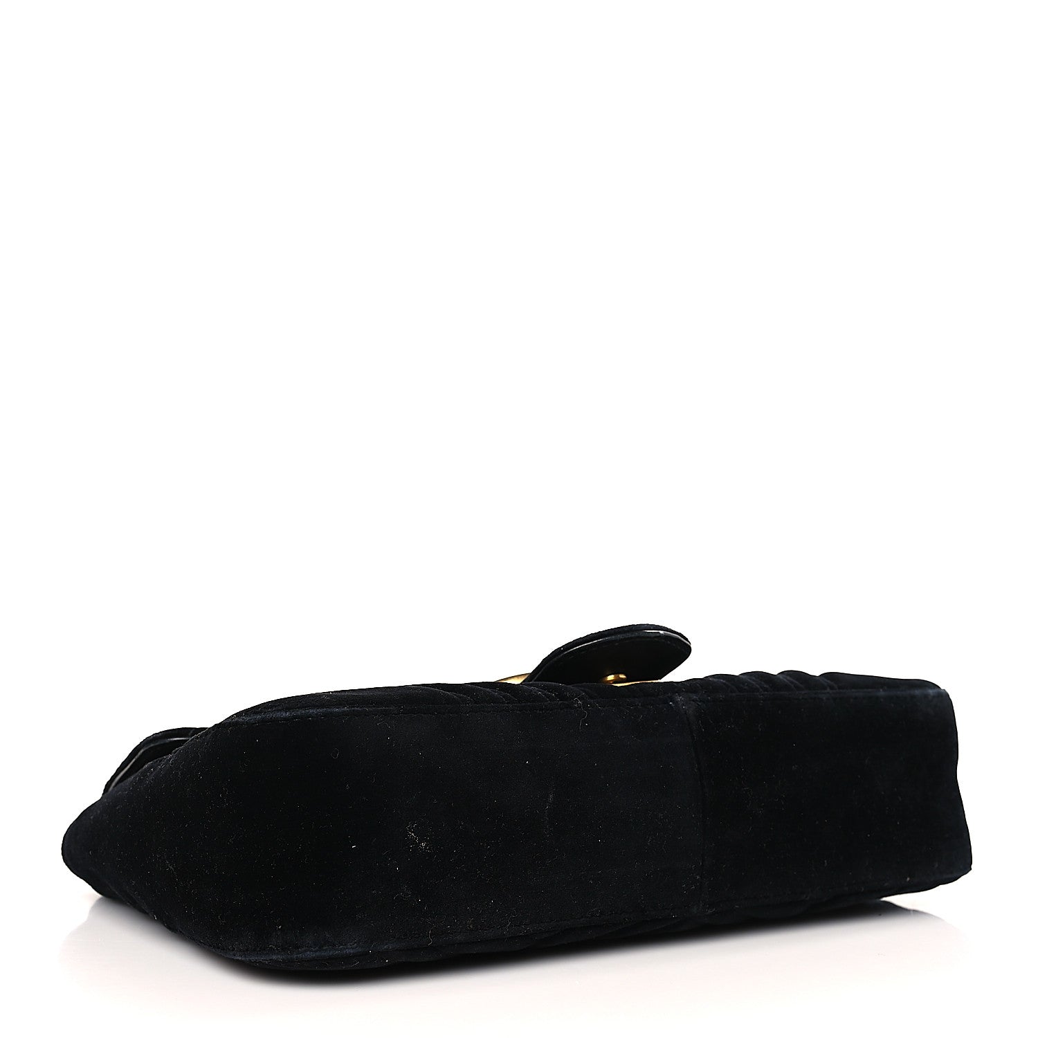 Gucci Velvet Matelasse Medium GG Marmont Shoulder Bag Black 4 of 9