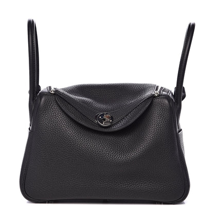 Hermes Taurillon Clemence Lindy 26 Black 1 of 11