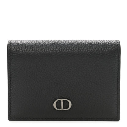 Christian Dior Grained Calfskin CD Icon Wallet Black 1 of 7