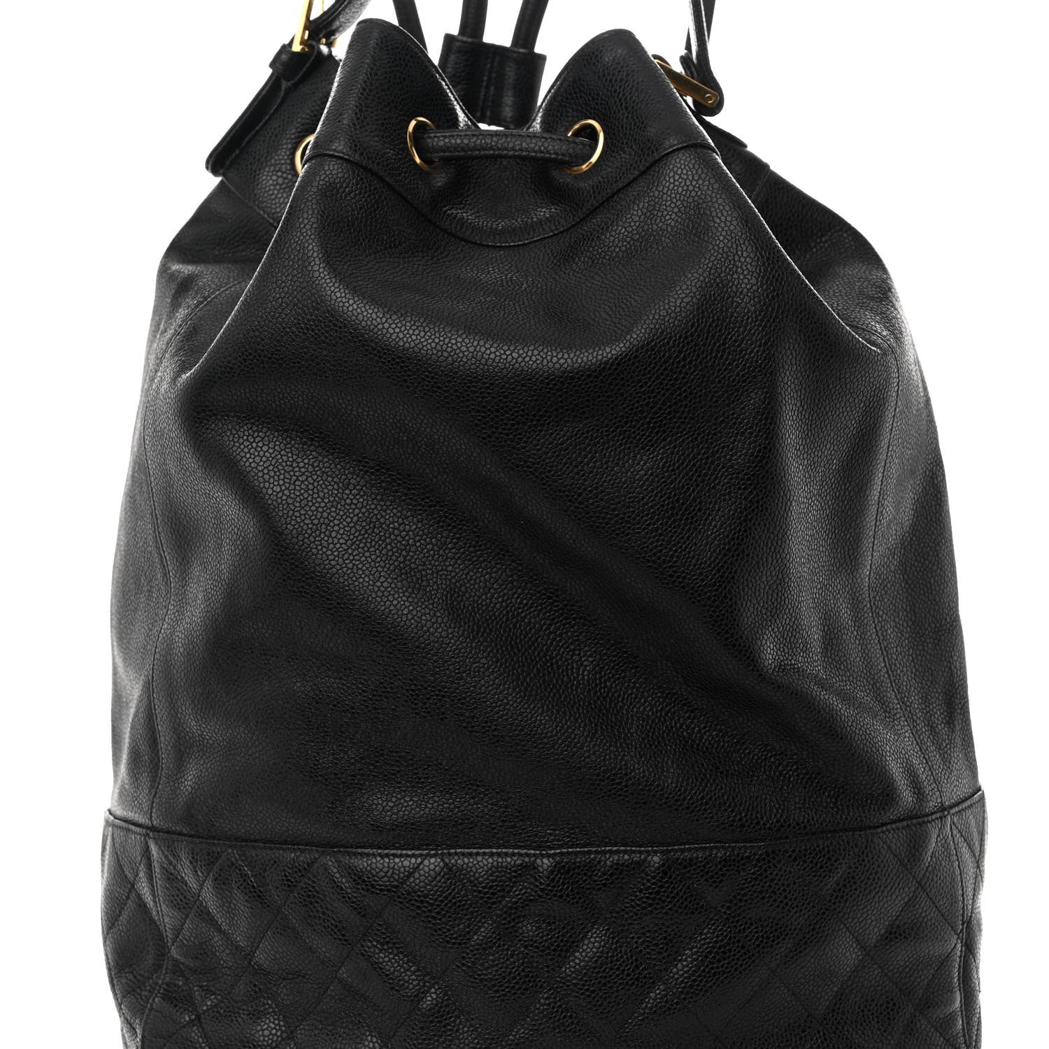 Chanel Caviar Quilted Drawstring Backpack Black 7 of 9