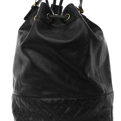Chanel Caviar Quilted Drawstring Backpack Black 7 of 9
