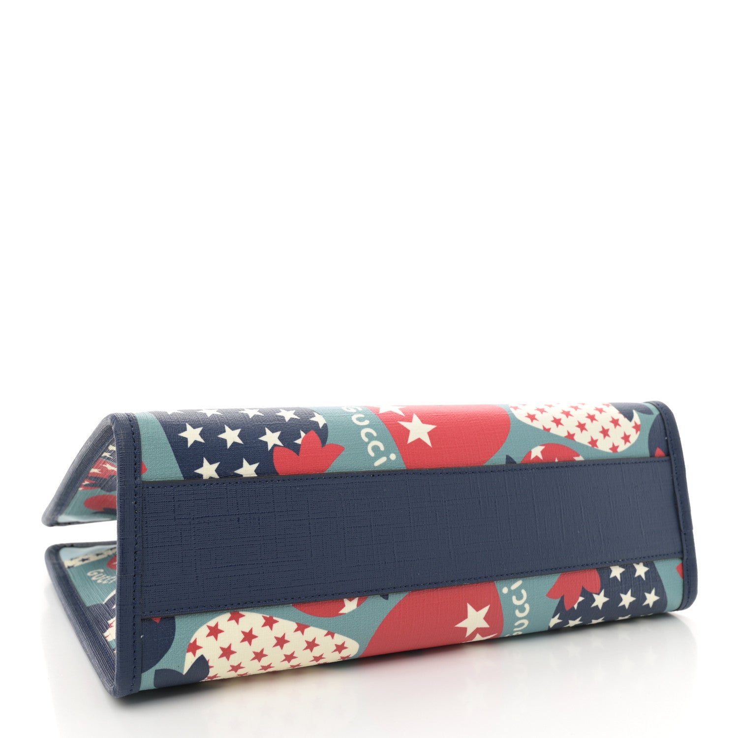 Gucci Coated Canvas Strawberry Stars Childrens Tote Red White Blue 4 of 10