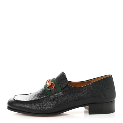 Gucci Havely Kid Web Mens Horsebit Loafers 8.5 Black 1 of 9
