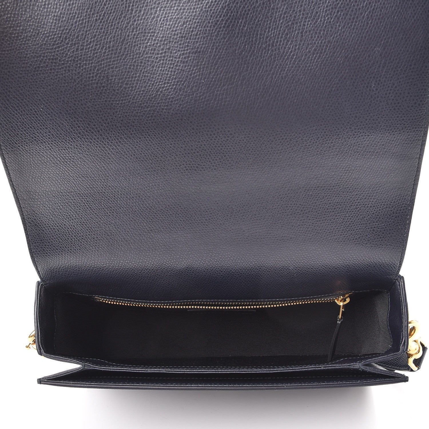 Saint Laurent Textured Calfskin Medium Classic Monogram Universite Bag Navy 5 of 7