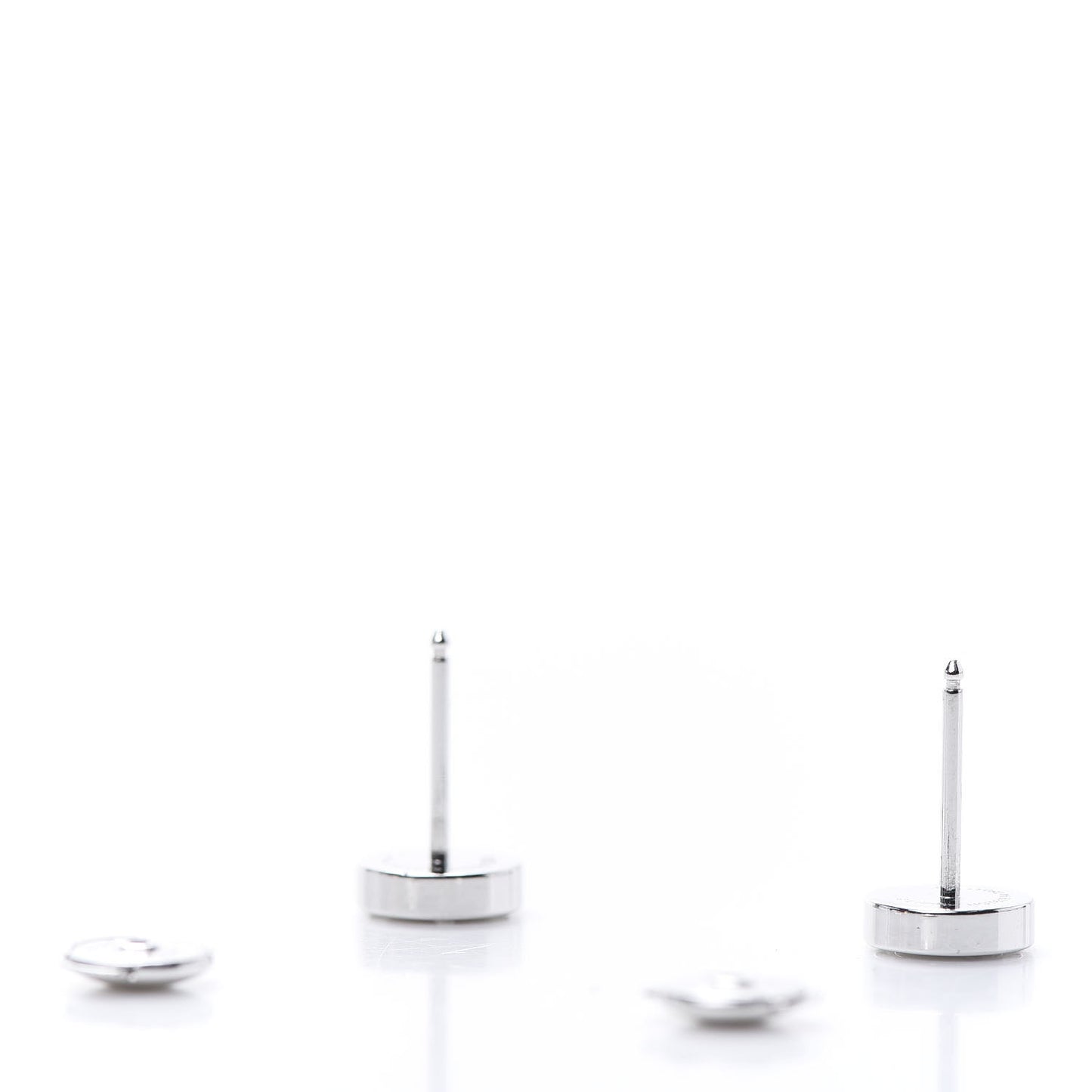 18K White Gold LOVE Earrings