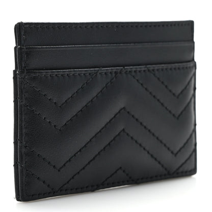 Gucci Calfskin Matelasse GG Marmont Card Holder Black 3 of 8