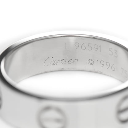 Cartier 18K White Gold 5.5mm LOVE Ring 53 6.25 4 of 5