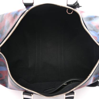 Louis Vuitton Damier Cobalt Camouflage Keepall Bandouliere 45 Bordeaux 4 of 8