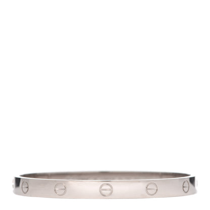 Cartier 18K White Gold LOVE Bracelet 18 1 of 6
