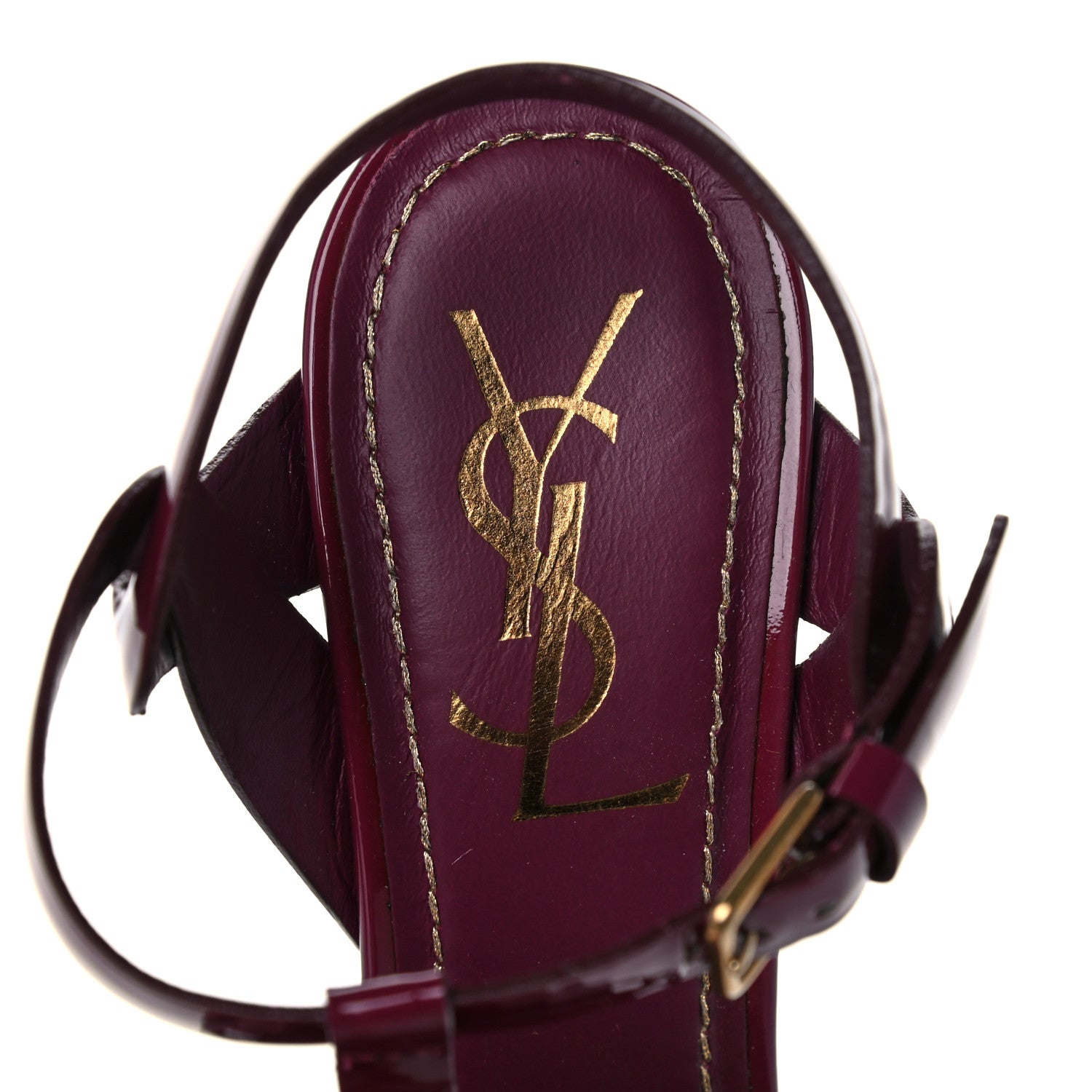 Saint Laurent Patent Tribute 105 Platform Sandals 36.5 Purple 11 of 11