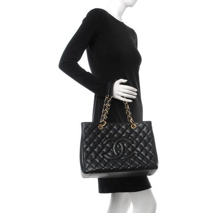 Chanel Caviar Quilted Grand Shopping Tote GST Black 2 of 11