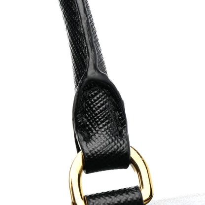 Prada Saffiano Soft Calfskin Mini Zippered Crossbody Tote Black 13 of 16