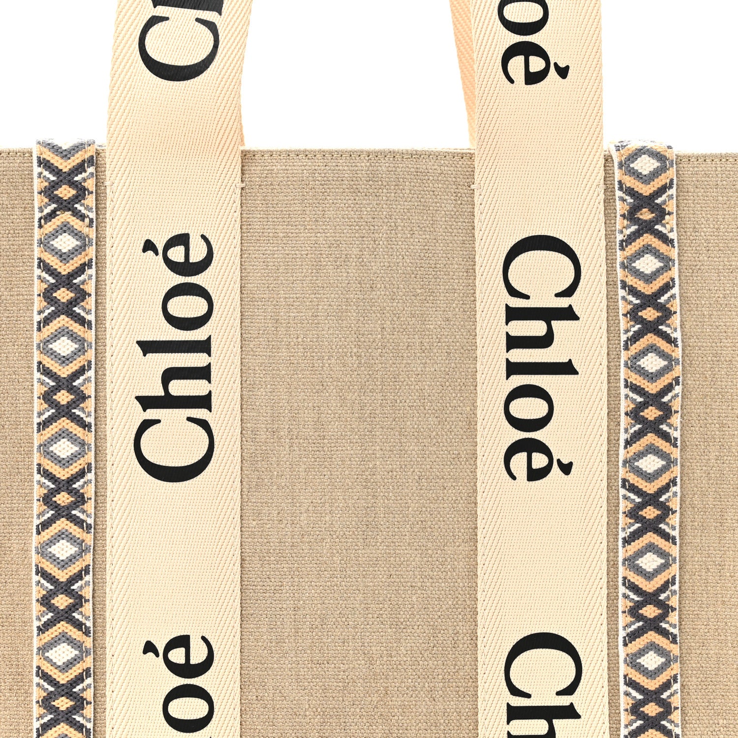 Chloe Cotton Medium Woody Ribbon Tote Slate Green 8 of 13