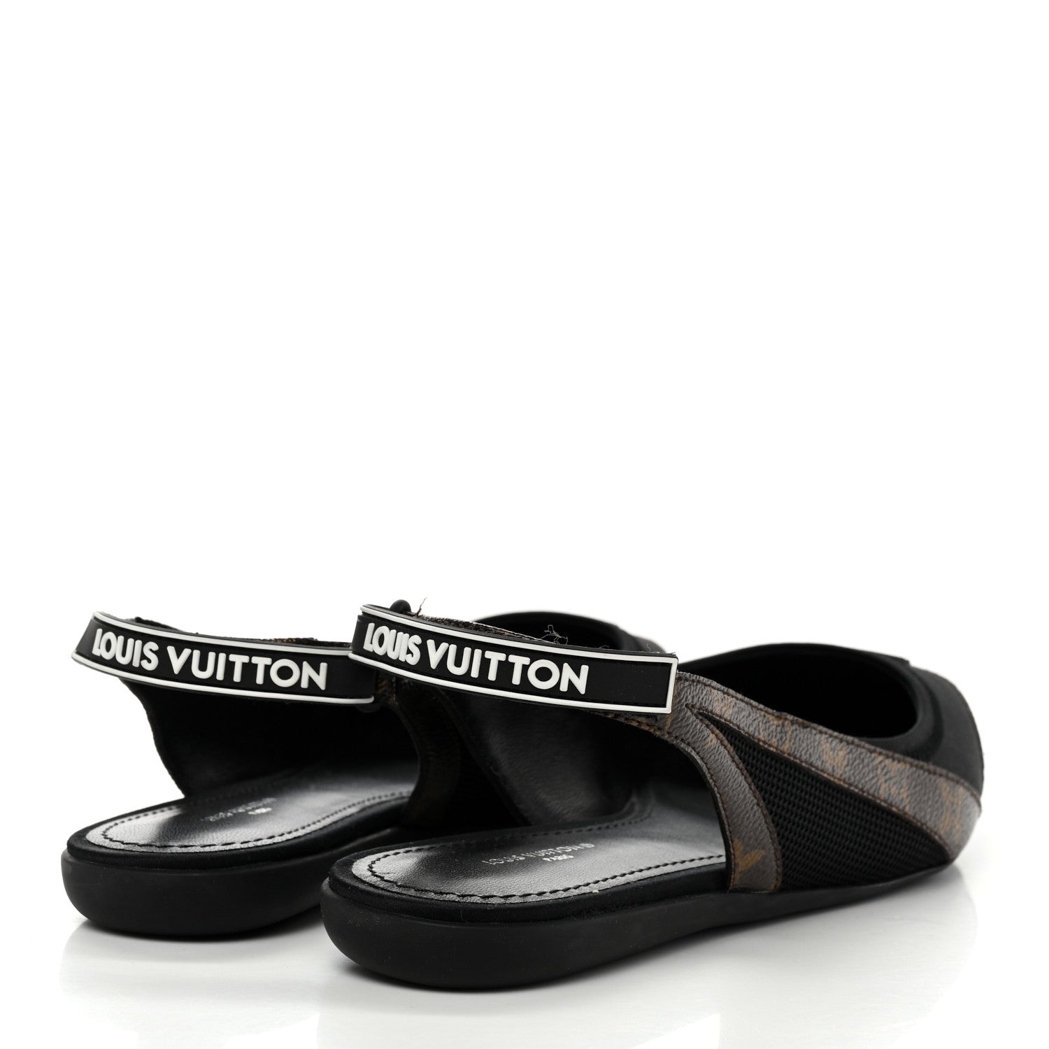 Louis Vuitton Patent Monogram Lambskin Archlight Flat Slingback Ballerina Flats 38.5 Black 4 of 9