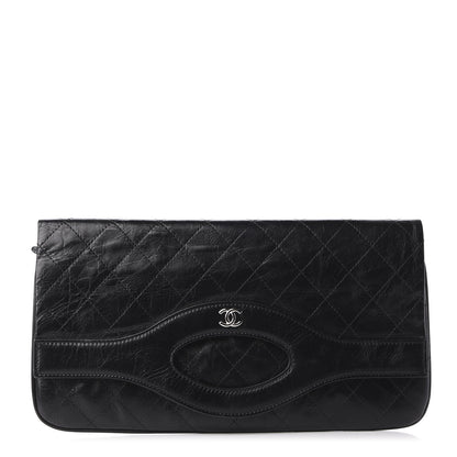 Chanel Shiny Crumpled Calfskin Small 31 Pouch Black 1 of 10