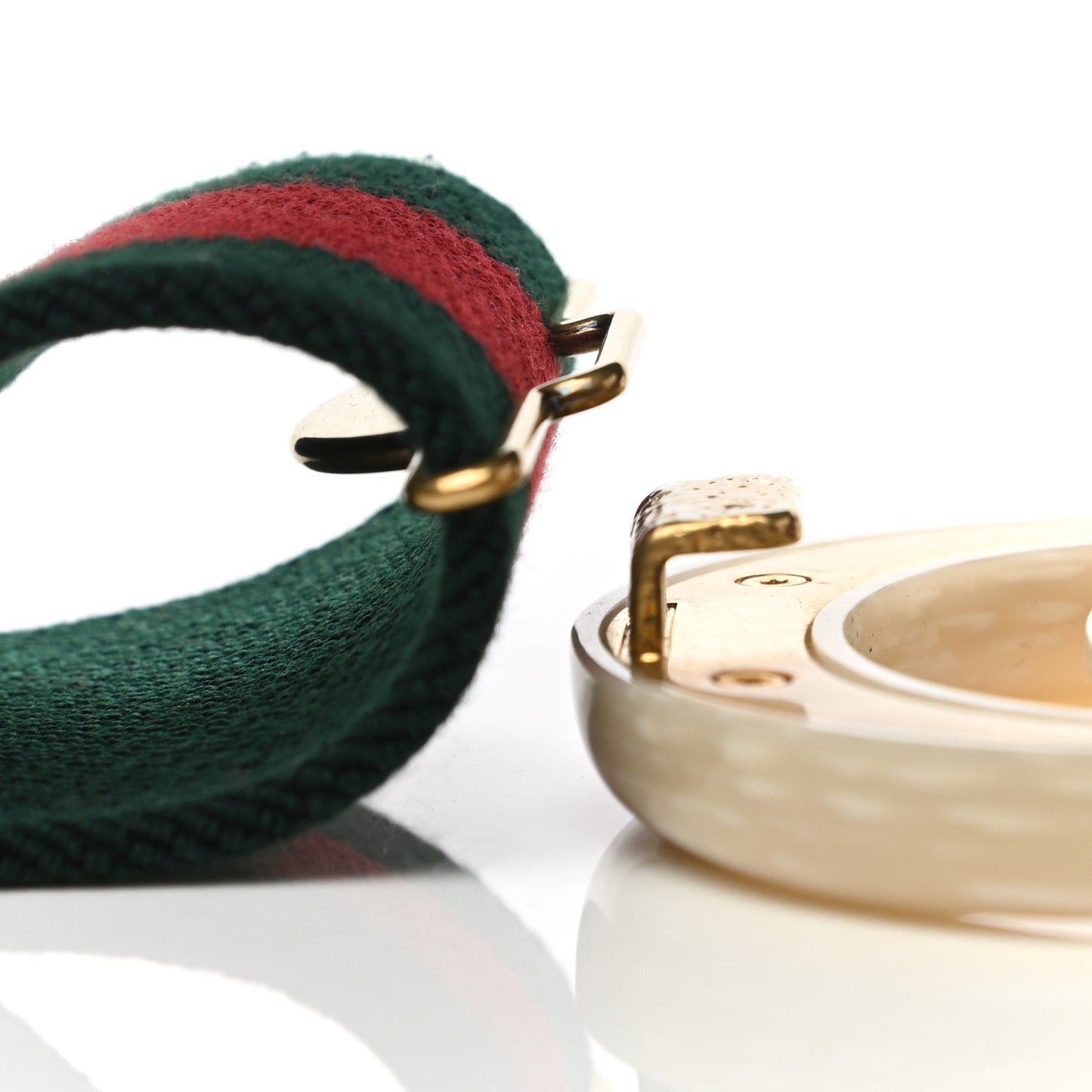 Web Elastic Plexiglass GG Marmont Belt 75 30 Red Green