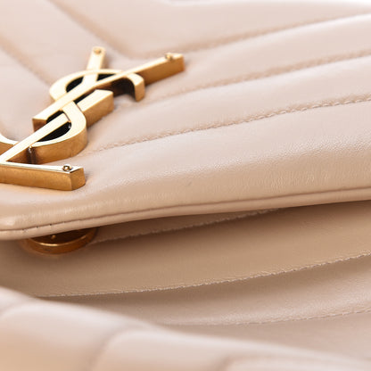 Saint Laurent Calfskin Y Quilted Monogram Medium Loulou Chain Satchel Nude Powder 11 of 15