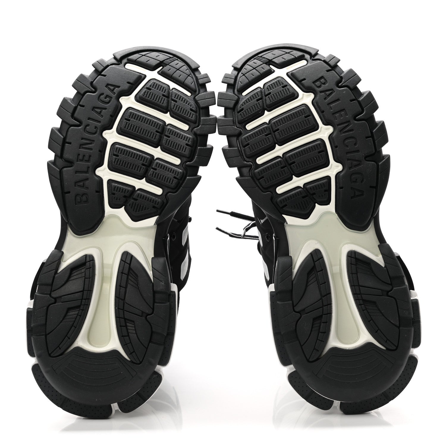 Balenciaga Mesh Nylon Mens Track Hike Sneakers 43 Black White 5 of 9
