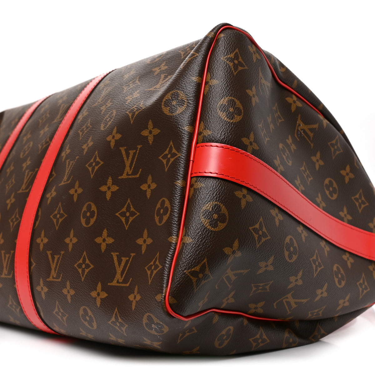 Louis Vuitton Calfskin Monogram Keepall Bandouliere 50 Coquelicot 8 of 8