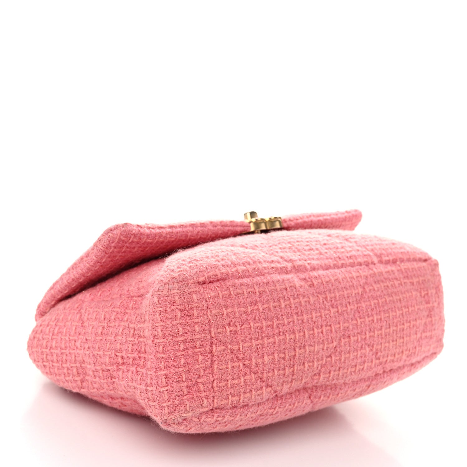 Chanel Metallic Tweed Quilted Large Chanel 19 Flap Pink 4 of 11