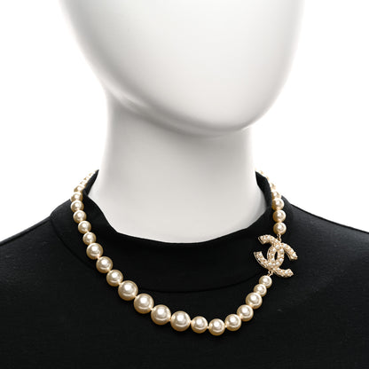 Chanel Pearl CC 100th Anniversary Necklace Light Gold 2 of 5