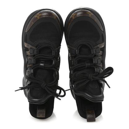 Louis Vuitton Calfskin Patent Monogram LV Archlight Sneakers 38 Black 2 of 10