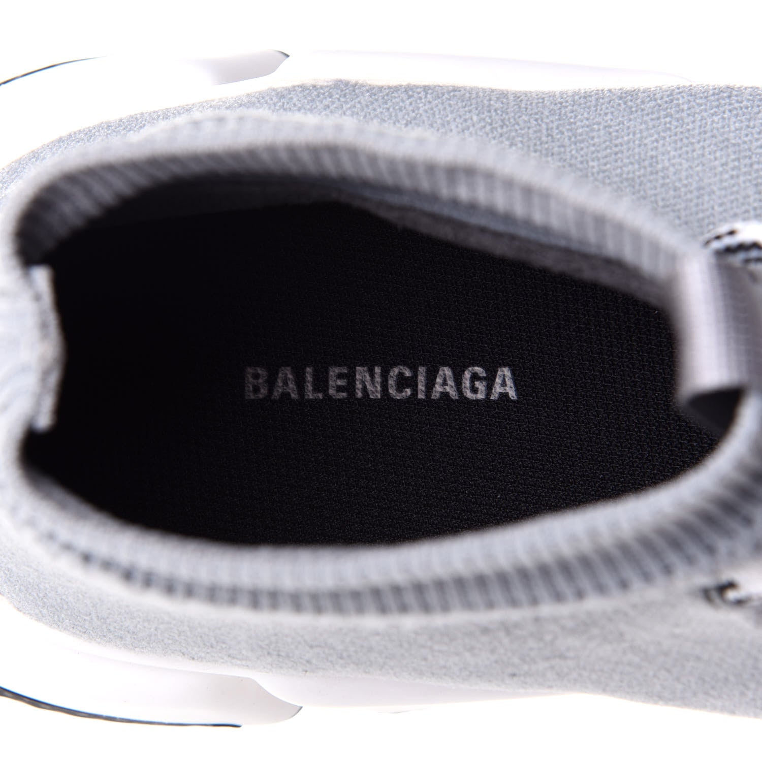 Balenciaga Neoprene Knit Womens Speed Lace Up Sneakers 39 Gris 9 of 10