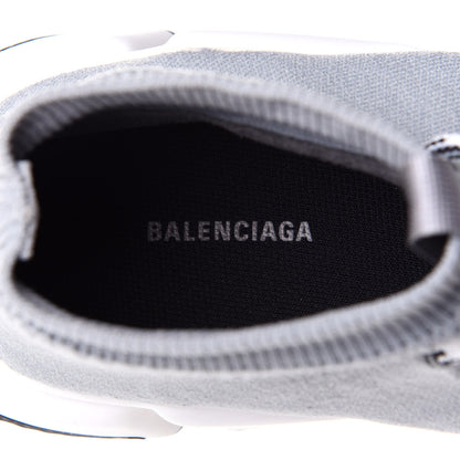 Balenciaga Neoprene Knit Womens Speed Lace Up Sneakers 39 Gris 9 of 10