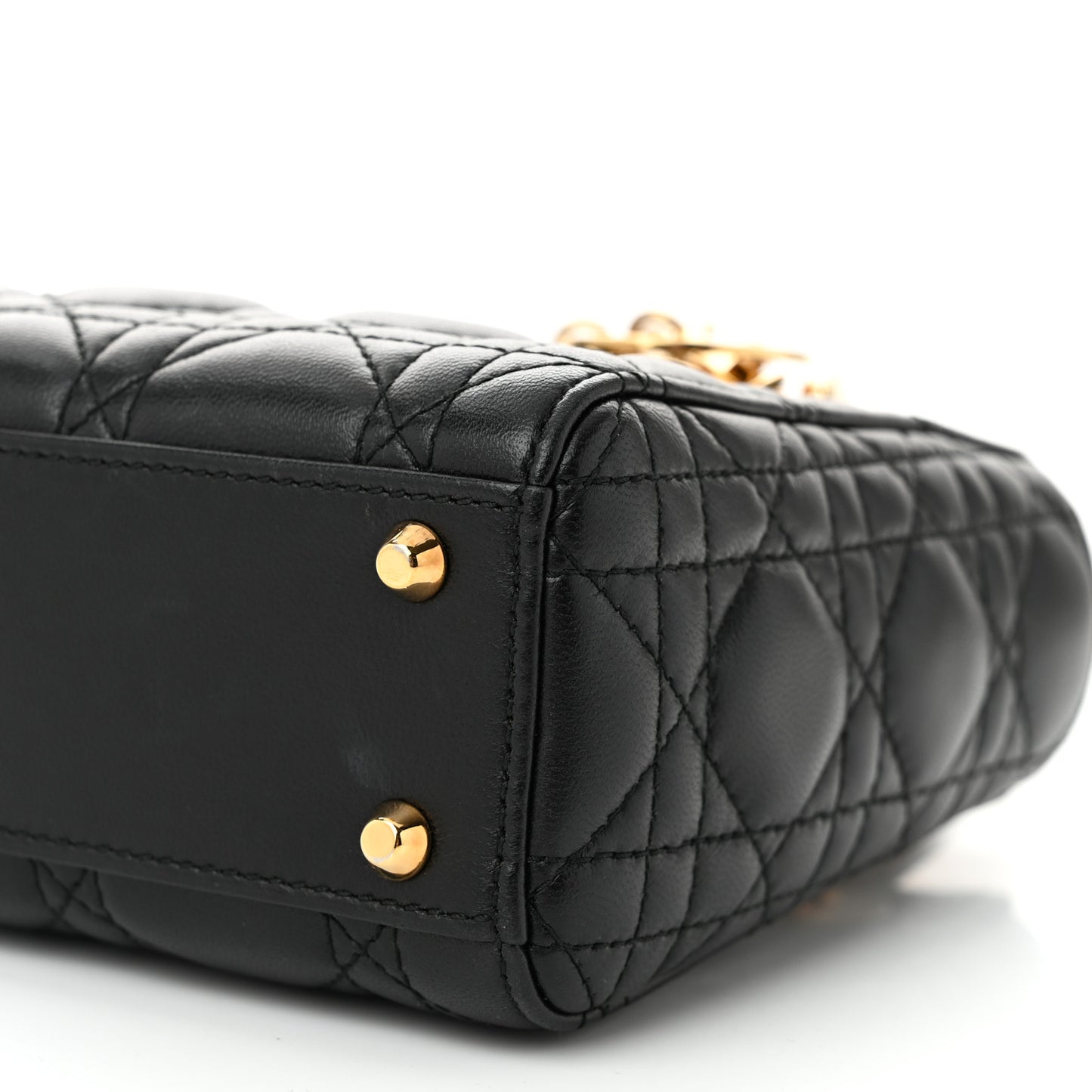 Lambskin Cannage Mini Lady Dior Black