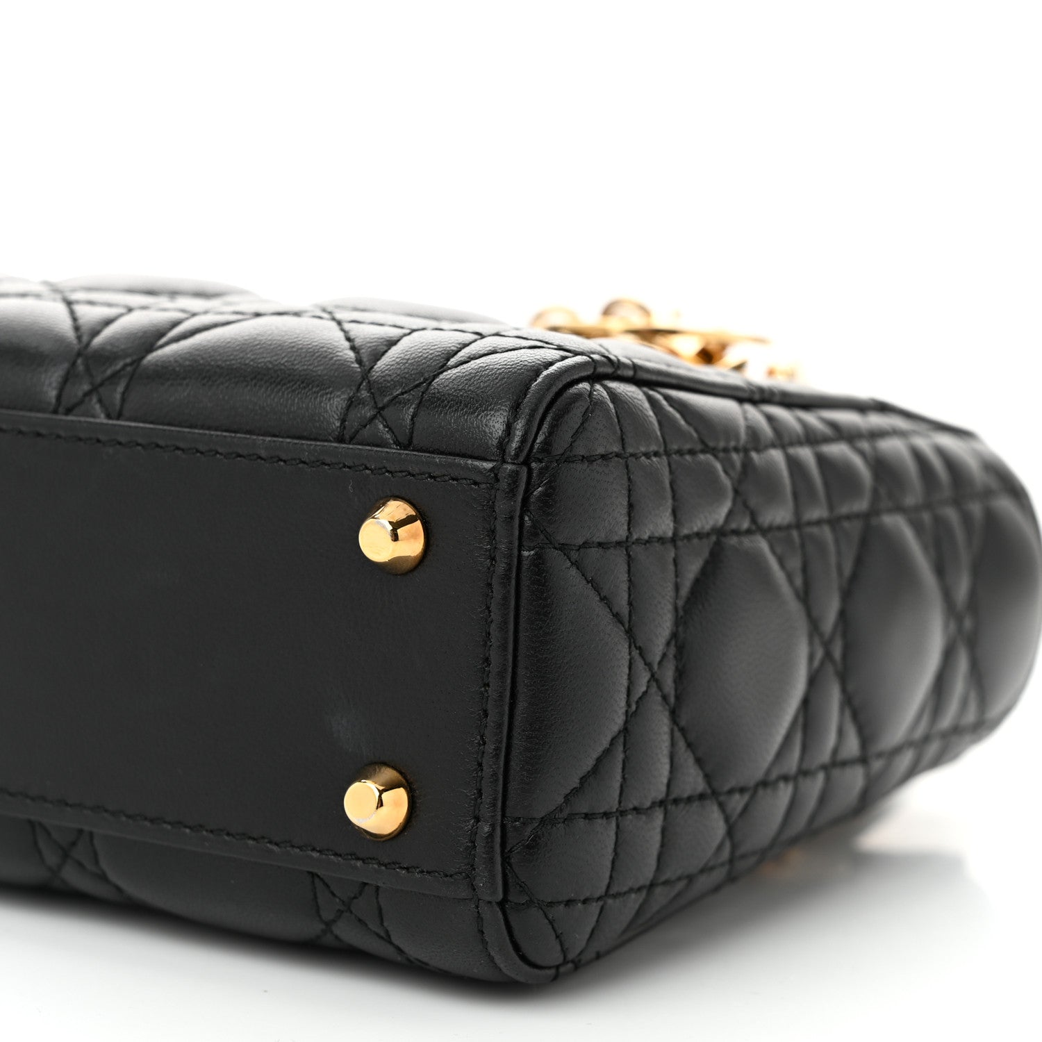 Christian Dior Lambskin Cannage Mini Lady Dior Black 10 of 10