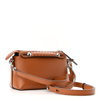 Fendi Vitello King Logo Embossed Mini By The Way Boston Bag Cuoio 3 of 10