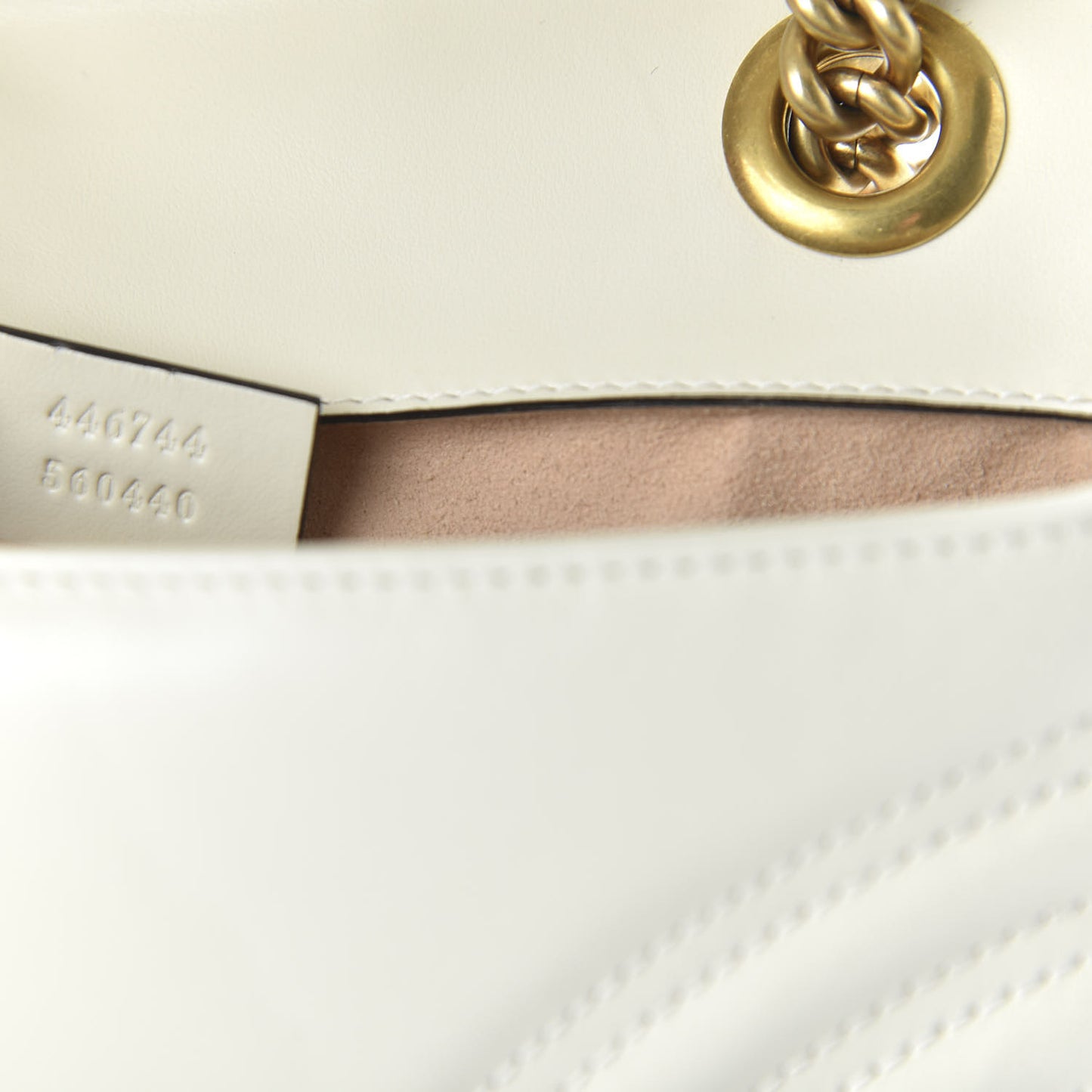 Calfskin Matelasse Mini GG Marmont Shoulder Bag White