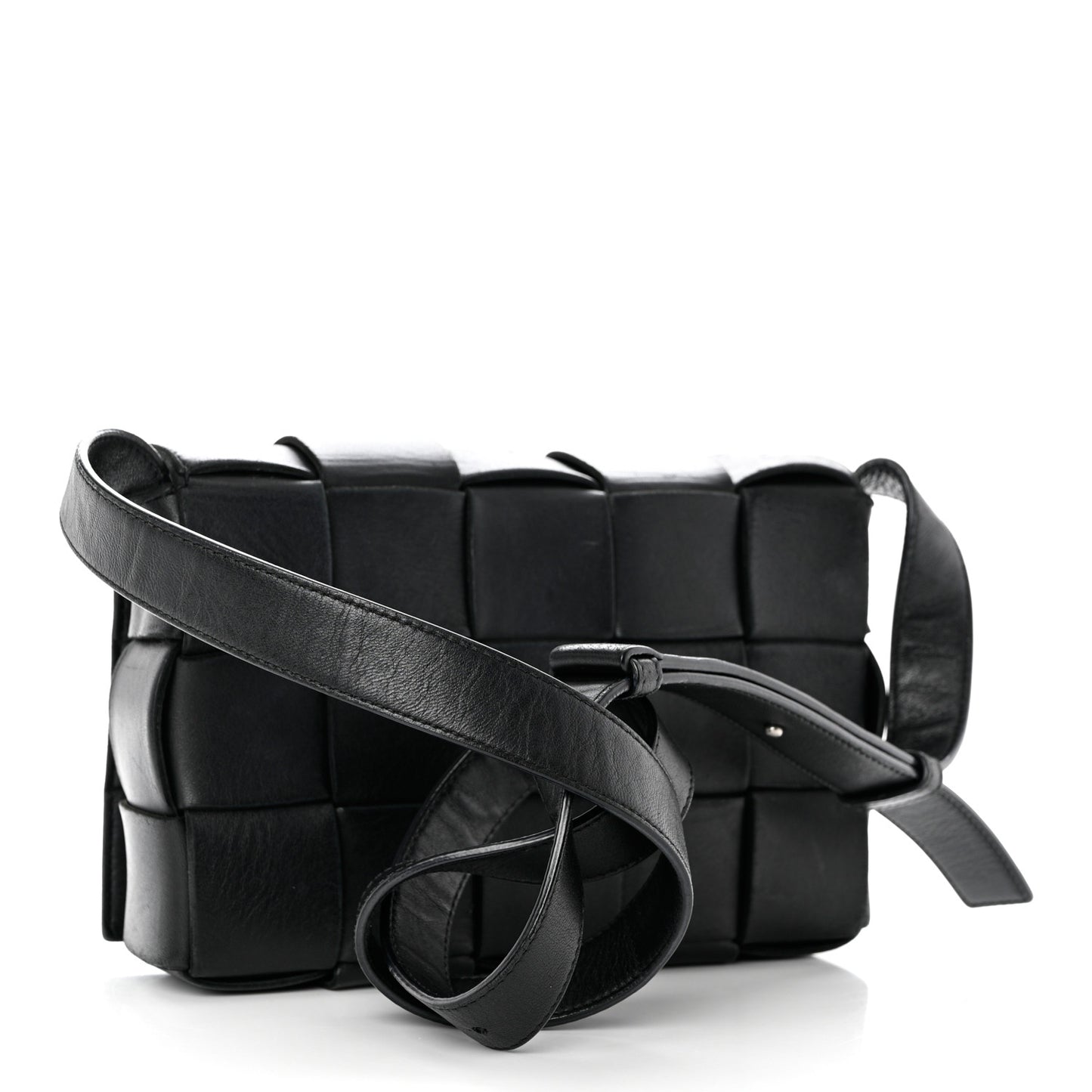 Nappa Maxi Intreccio Cassette Bag Black