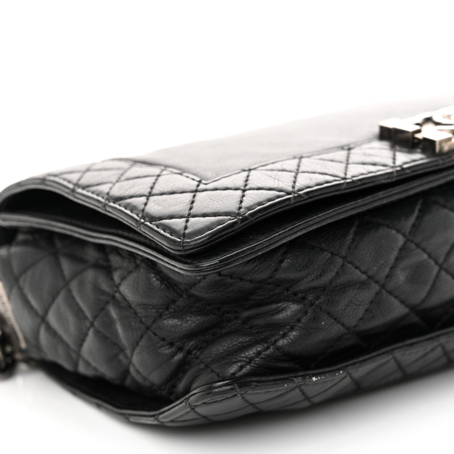 Chanel Calfskin New Medium Boy Reverso Flap Black 9 of 10