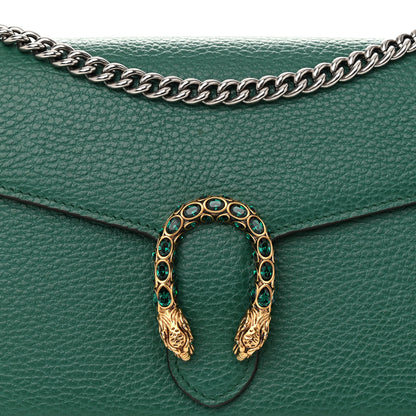 Gucci Calfskin Mini Dionysus Chain Wallet Emerald 7 of 9