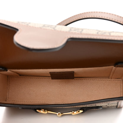 Gucci GG Supreme Monogram Mini Horsebit 1955 Shoulder Bag Beige Brown Sugar 5 of 10