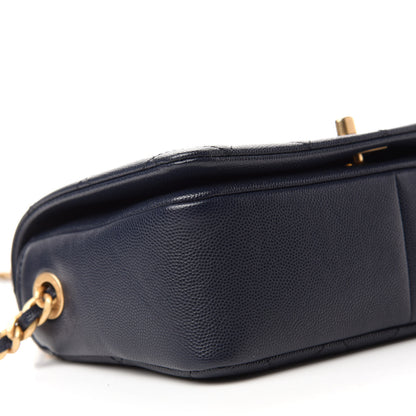 Chanel Caviar Quilted Small Fashion Therapy Flap Bag Navy Blue 6 of 11