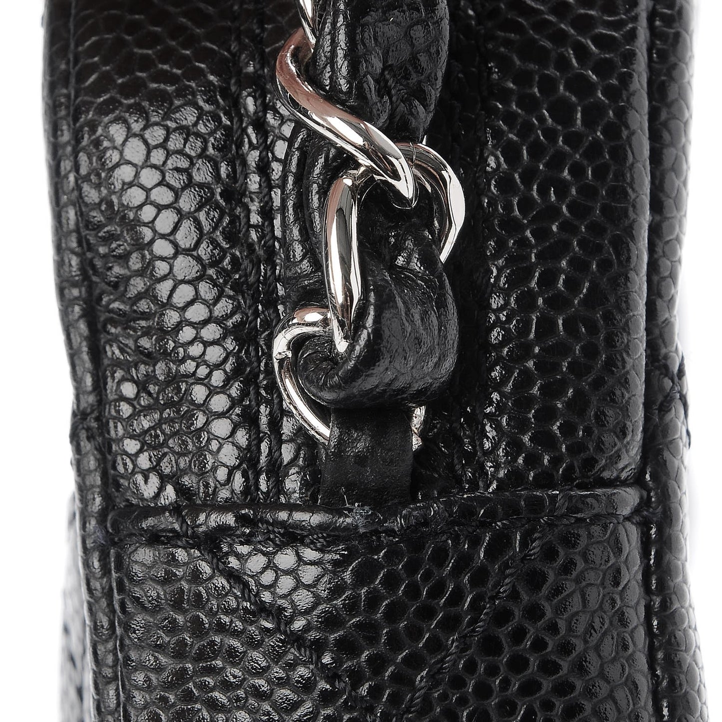 Caviar Quilted Camera Case Crossbody Bag Black